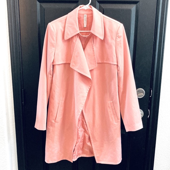 Mural Jackets & Blazers - Mural Womens light pink trench style coat
